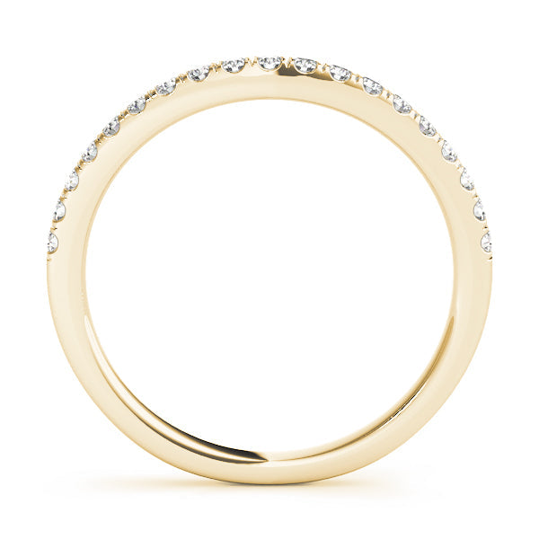 Prong Set Half Eternity Ring in Gold & Platinum