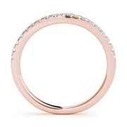 Prong Set Half Eternity Ring in Gold & Platinum
