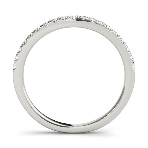 Prong Set Half Eternity Ring in Gold & Platinum