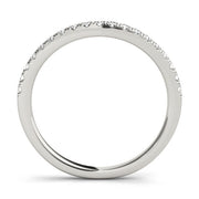 Prong Set Half Eternity Ring in Gold & Platinum