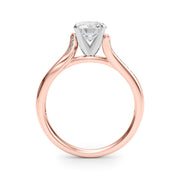 Vintage-Inspired Multi-Row Round Diamond Engagement Ring in 10K/14K gold and platinum with certified lab-grown or natural diamonds