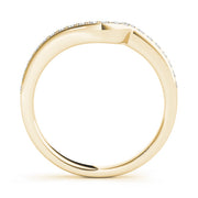 Prong-in-Channel Curved Half Eternity Ring in Gold & Platinum