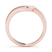 Prong-in-Channel Curved Half Eternity Ring in Gold & Platinum