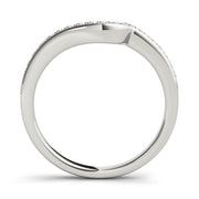 Prong-in-Channel Curved Half Eternity Ring in Gold & Platinum