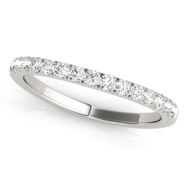 Prong Set Half Eternity Ring in Gold & Platinum