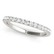 Prong Set Half Eternity Ring in Gold & Platinum