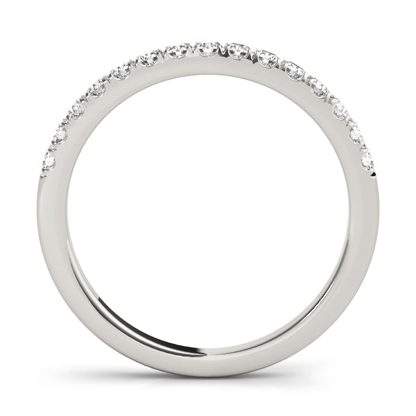 Prong Set Half Eternity Ring in Gold & Platinum