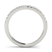 Prong Set Half Eternity Ring in Gold & Platinum