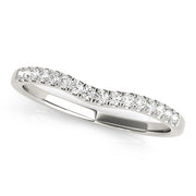 Curved Half Eternity Ring in Gold & Platinum