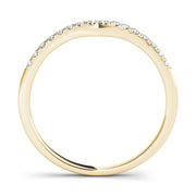 Curved Half Eternity Ring in Gold & Platinum
