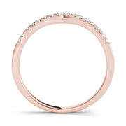 Curved Half Eternity Ring in Gold & Platinum