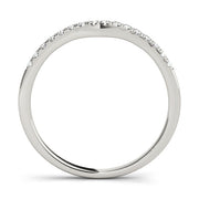 Curved Half Eternity Ring in Gold & Platinum