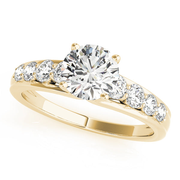 Iconic Prong-Set Round Diamond Engagement Ring in 10K/14K gold and platinum with certified lab-grown or natural diamonds