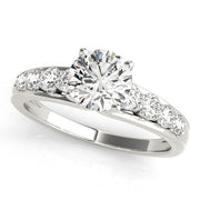 Iconic Prong-Set Round Diamond Engagement Ring in 10K/14K gold and platinum with certified lab-grown or natural diamonds