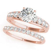 Iconic Prong-Set Round Diamond Engagement Ring in 10K/14K gold and platinum with certified lab-grown or natural diamonds