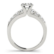 Iconic Prong-Set Round Diamond Engagement Ring in 10K/14K gold and platinum with certified lab-grown or natural diamonds
