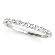 11-Stone Prong Set Half Eternity Ring in Gold & Platinum