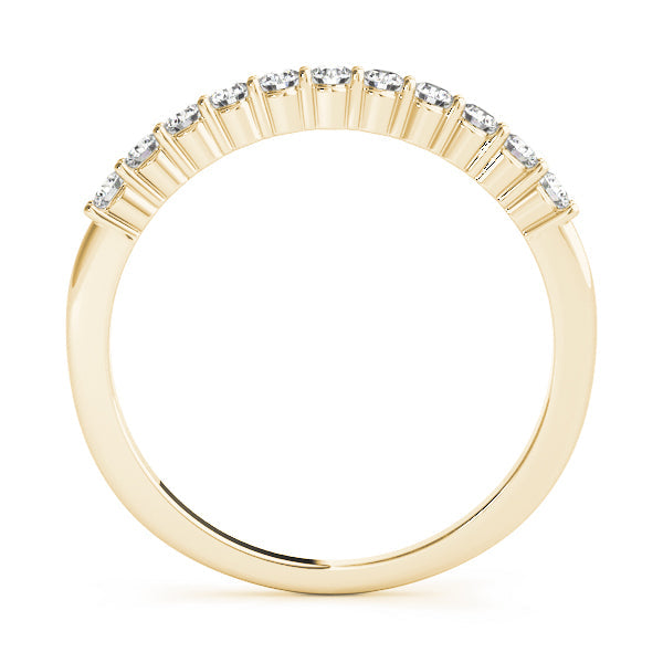 11-Stone Prong Set Half Eternity Ring in Gold & Platinum