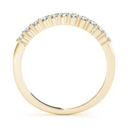 11-Stone Prong Set Half Eternity Ring in Gold & Platinum