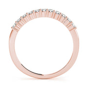 11-Stone Prong Set Half Eternity Ring in Gold & Platinum