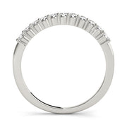 11-Stone Prong Set Half Eternity Ring in Gold & Platinum