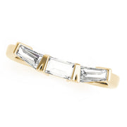 Bar Set Baguette Half Eternity Ring in 10K/14K gold and platinum with certified lab-grown or natural diamonds