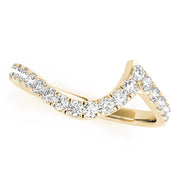 Curved Bands Half Eternity Ring in 10K/14K gold and platinum with certified lab-grown or natural diamonds