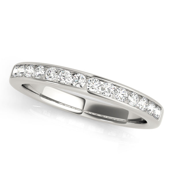 Channel Set Half Eternity Ring in 10K/14K gold and platinum with certified lab-grown or natural diamonds