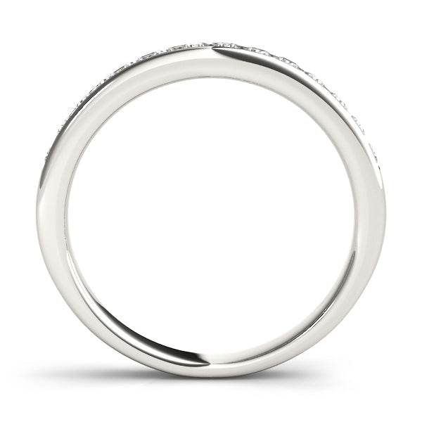 Channel Set Half Eternity Ring in Gold & Platinum