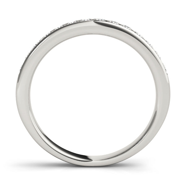 Channel Set Half Eternity Ring in Gold & Platinum