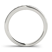Channel Set Half Eternity Ring in Gold & Platinum