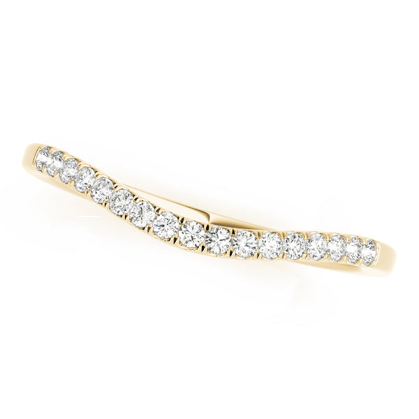 U-Prong Curved Half Eternity Ring in 10K/14K gold and platinum with certified lab-grown or natural diamonds
