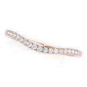 U-Prong Curved Half Eternity Ring in Gold & Platinum