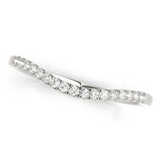 U-Prong Curved Half Eternity Ring in Gold & Platinum