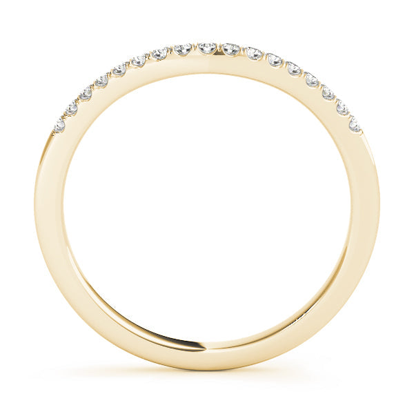 U-Prong Curved Half Eternity Ring in Gold & Platinum