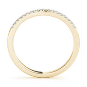 U-Prong Curved Half Eternity Ring in Gold & Platinum