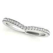 Prong in Channel Curved Half Eternity Ring in 10K/14K gold and platinum with certified lab-grown or natural diamonds