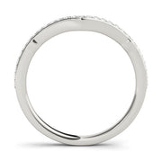 Prong in Channel Curved Half Eternity Ring in Gold & Platinum