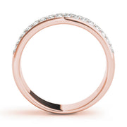 Multiple Row PavÃ£Â© Set Half Eternity Ring in Gold & Platinum