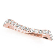 Curved Half Eternity Ring in Gold & Platinum