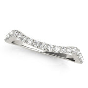 Curved Half Eternity Ring in Gold & Platinum