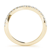 Curved Half Eternity Ring in Gold & Platinum
