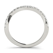 Curved Half Eternity Ring in Gold & Platinum