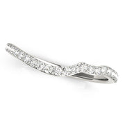 Prong Set Curved Half Eternity Ring in Gold & Platinum