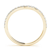 Prong Set Curved Half Eternity Ring in Gold & Platinum