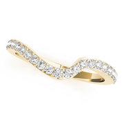 Prong Set Curved Half Eternity Ring in 10K/14K gold and platinum with certified lab-grown or natural diamonds