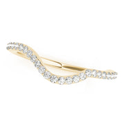 Single Row Curved Half Eternity Ring in 10K/14K gold and platinum with certified lab-grown or natural diamonds