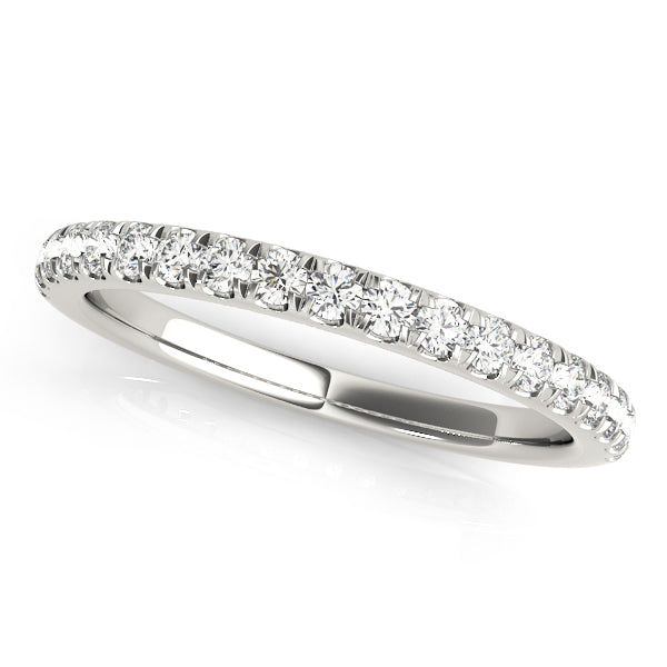 Split Prong Half Eternity Ring in Gold & Platinum
