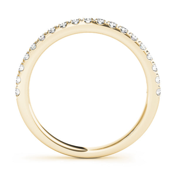 Split Prong Half Eternity Ring in Gold & Platinum