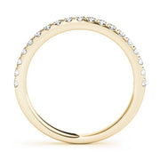 Split Prong Half Eternity Ring in Gold & Platinum